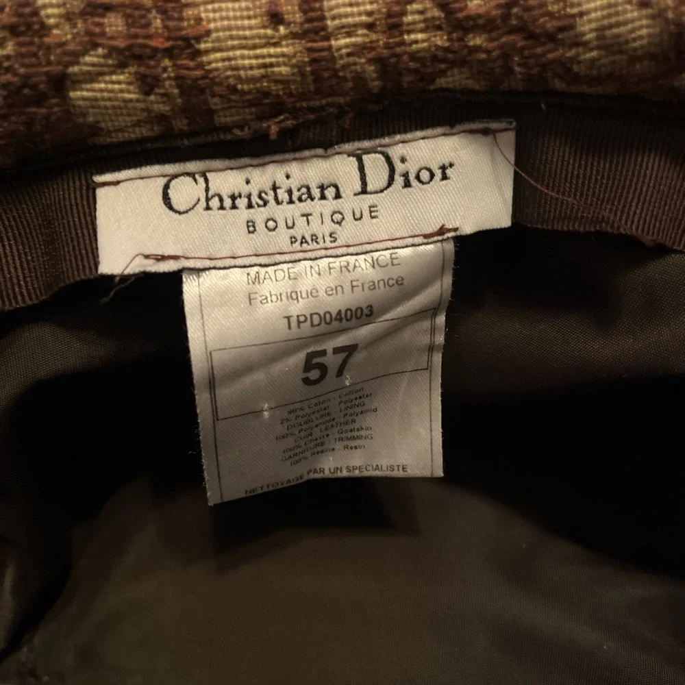 VINTAGE Dior Trotter Monogram Hat - Picture 3 of 5
